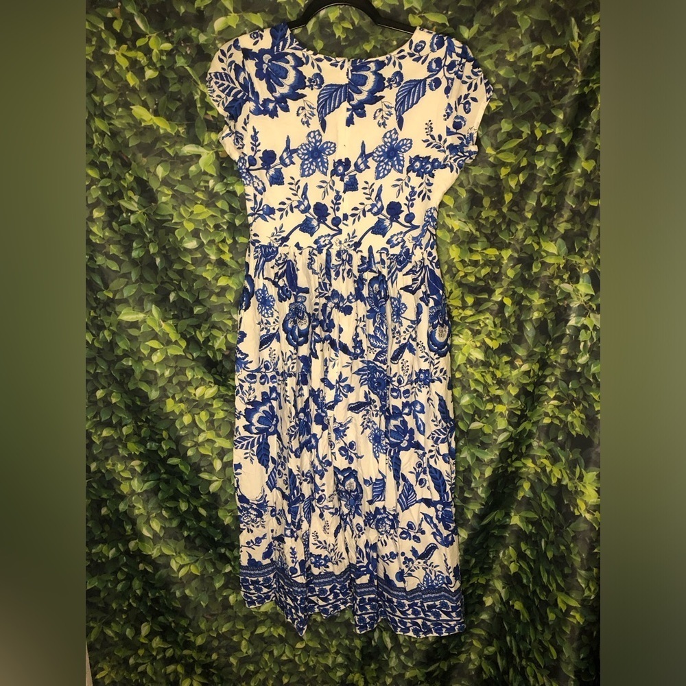 VENUS Lascana Blue and White Floral Dress - Picture 8 of 13